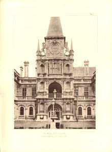 Architecture of the renaissance in England Plate 03 Burghley House east side of the courtyard
