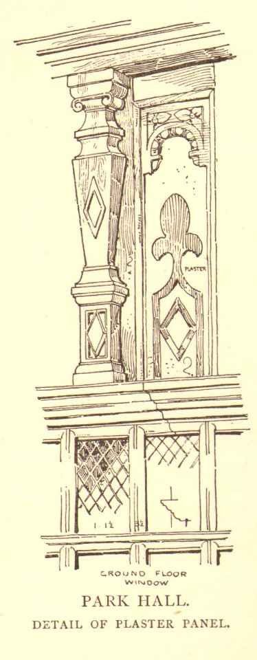 Architecture of the renaissance in England Page048 Park Hall detail of plaster panel