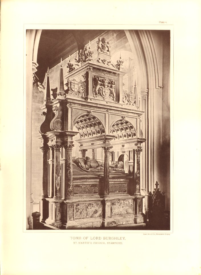 Architecture of the renaissance in England Plate 04 Tomb of Lord Burghley