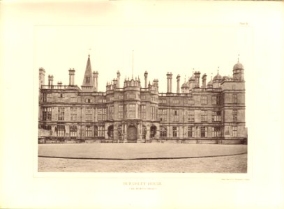 Architecture of the renaissance in England Plate 02 Burghley House the north front
