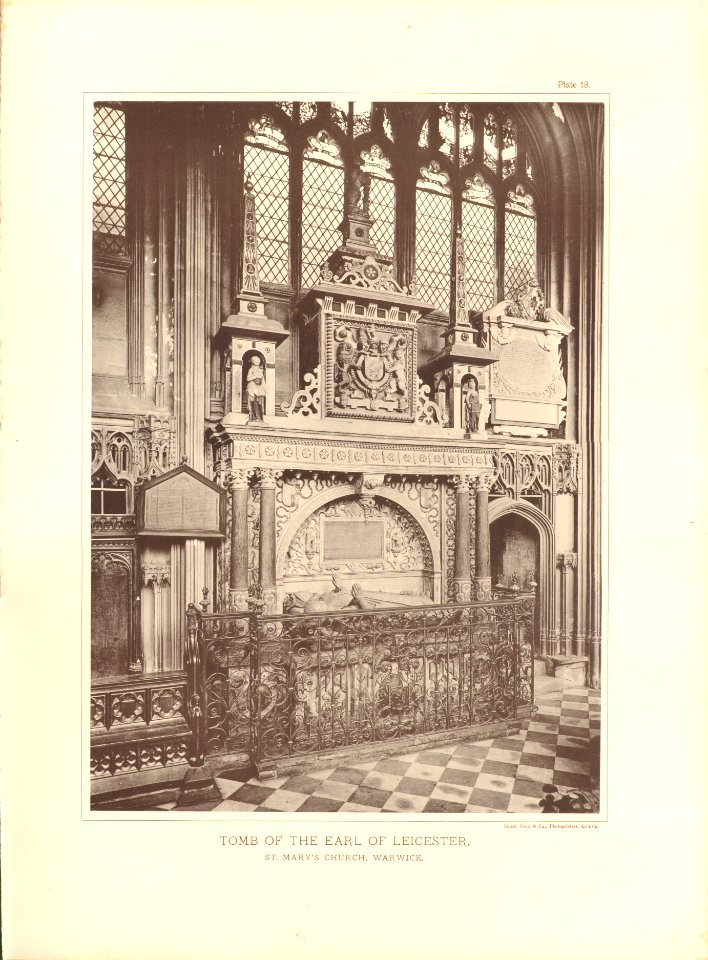 Architecture of the renaissance in England Plate 13 Tomb of the Earl of Leicester
