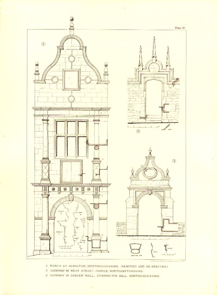 Architecture of the renaissance in England Plate 19 Alwalton Oundle Stibbington