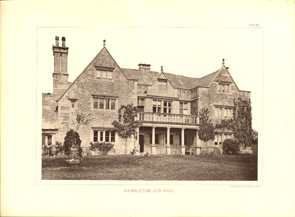 Architecture of the renaissance in England Plate 20 Hambleton Old Hall