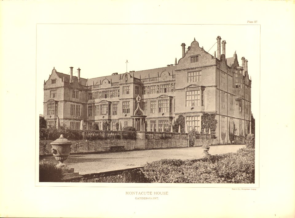Architecture of the renaissance in England Plate 27 Montacute House garden front