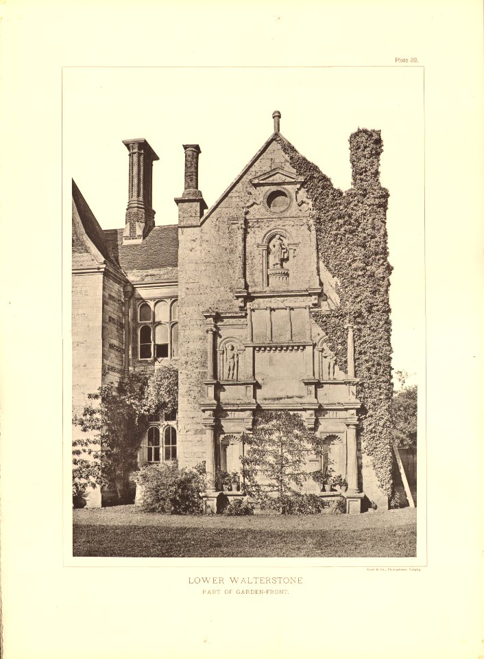Architecture of the renaissance in England Plate 32 Lower Walterstone part of garden front