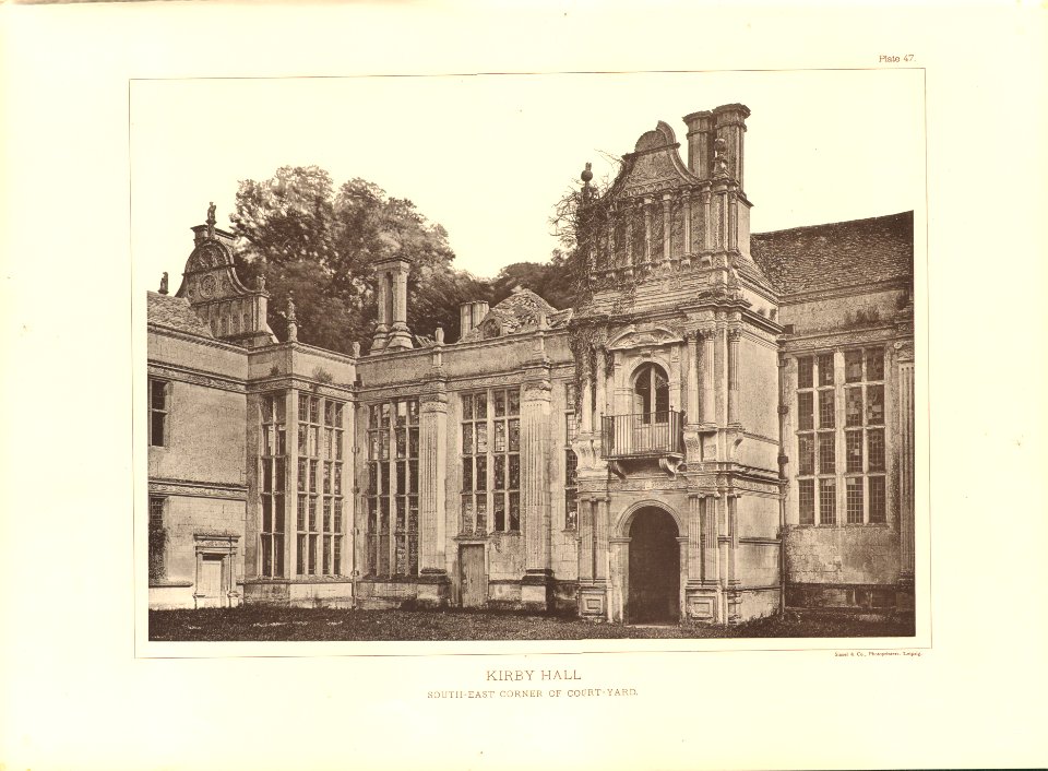 Architecture of the renaissance in England Plate 47 Kirby Hall south-easy corner of courtyard