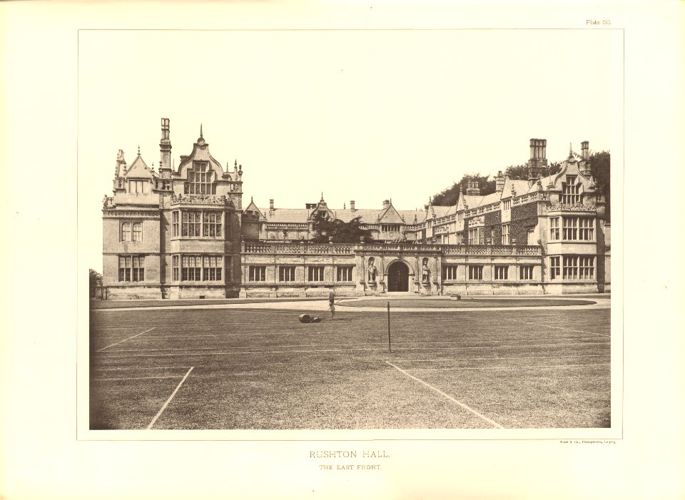Architecture of the renaissance in England Plate 50 Rushton Hall the east front
