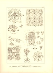 Architecture of the renaissance in England Plate 60 Plaster ceilings from Audley End Blickling Hall and Rushton Place
