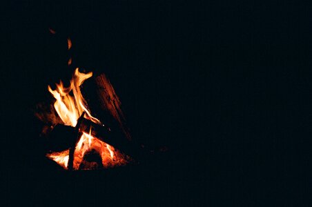 Dark night black fire photo