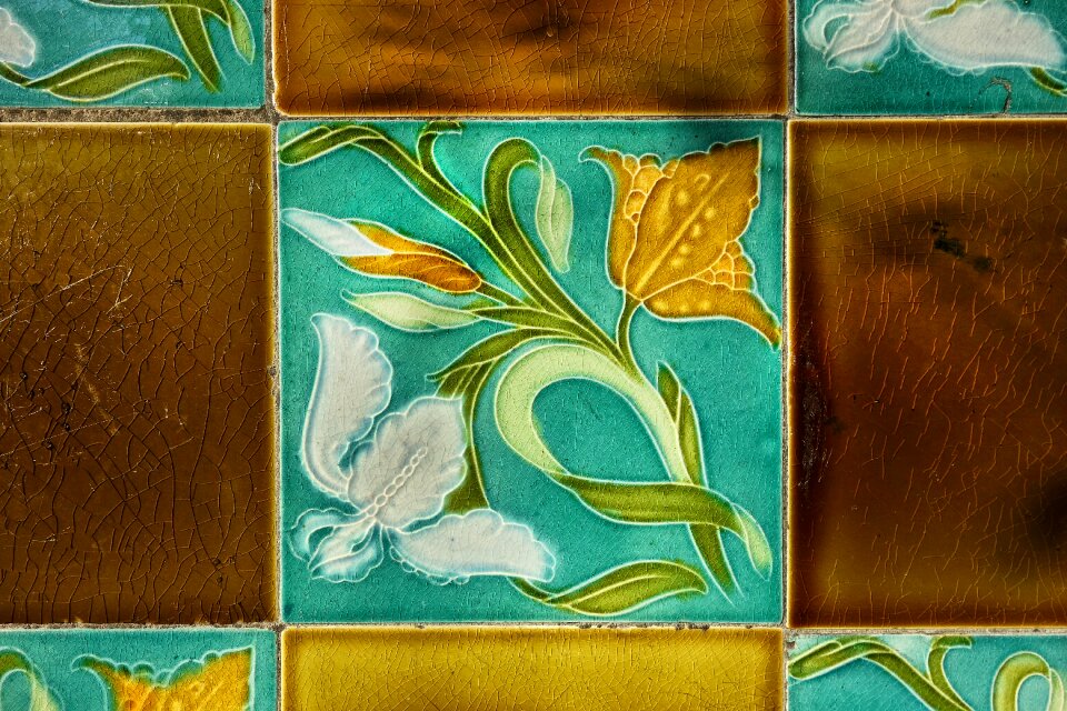 Art nouveau ceramic decorative