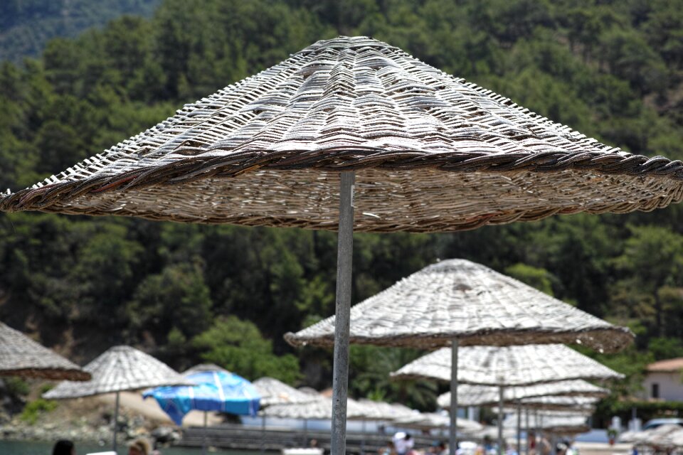Summer mediterranean sunbeds