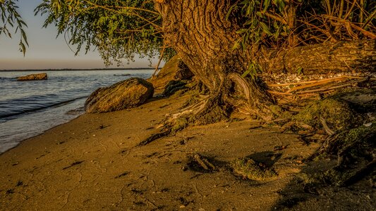 Sunset sand coast