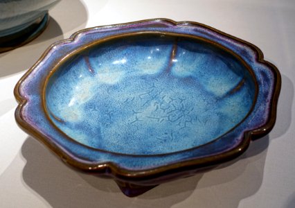 Basin with incised number 6, China, Henan province, Yuxian, Juntai, Ming dynasty, early 1400s AD, stoneware, Jun glaze - Freer Gallery of Art - DSC04992 photo