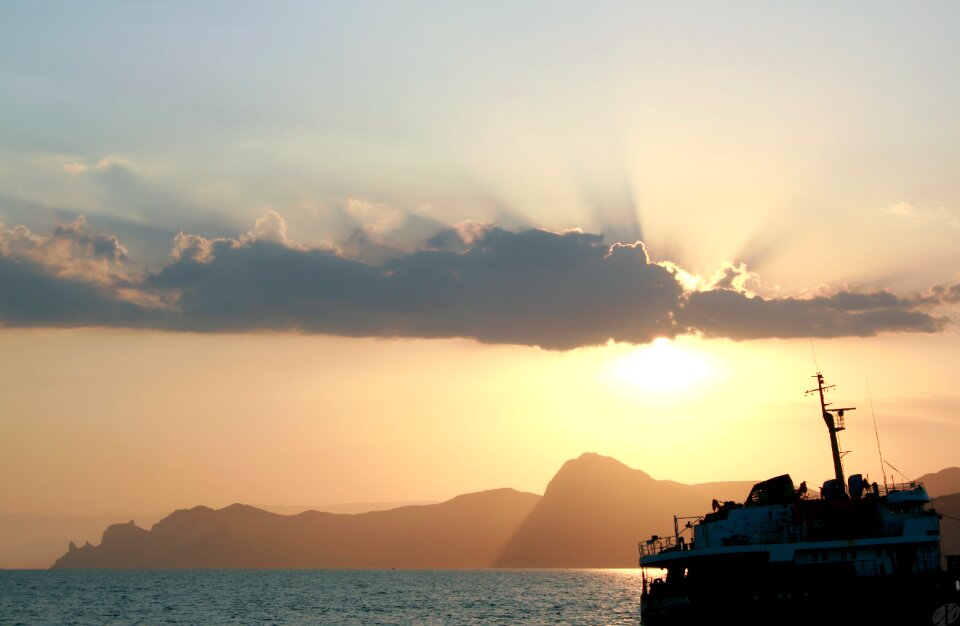 Sunset landscape horizon