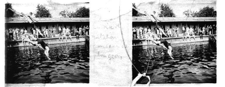 Bassin de natation. Concours de plongeons - Fonds Berthelé - 49Fi865
