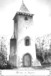 Baszta w Rypinie z XIV w. (Baszta Rypin), rozebrana w 1868 r. Pocztówka z 1908 r