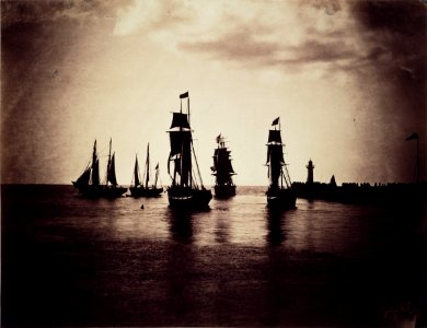 Bateaux quittant le port du Havre Le Gray photo