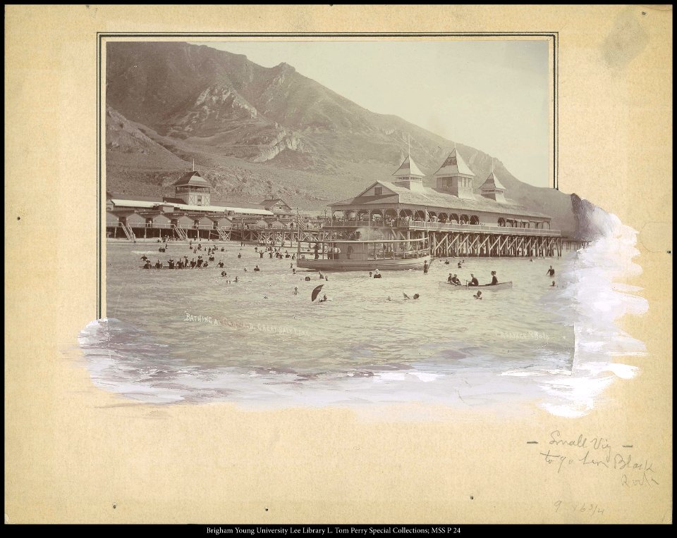 Bathing at Garfield, Great Salt Lake, C.R. Savage, Photo photo