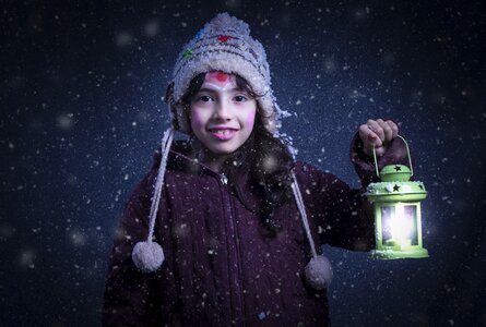Portrait winter snow