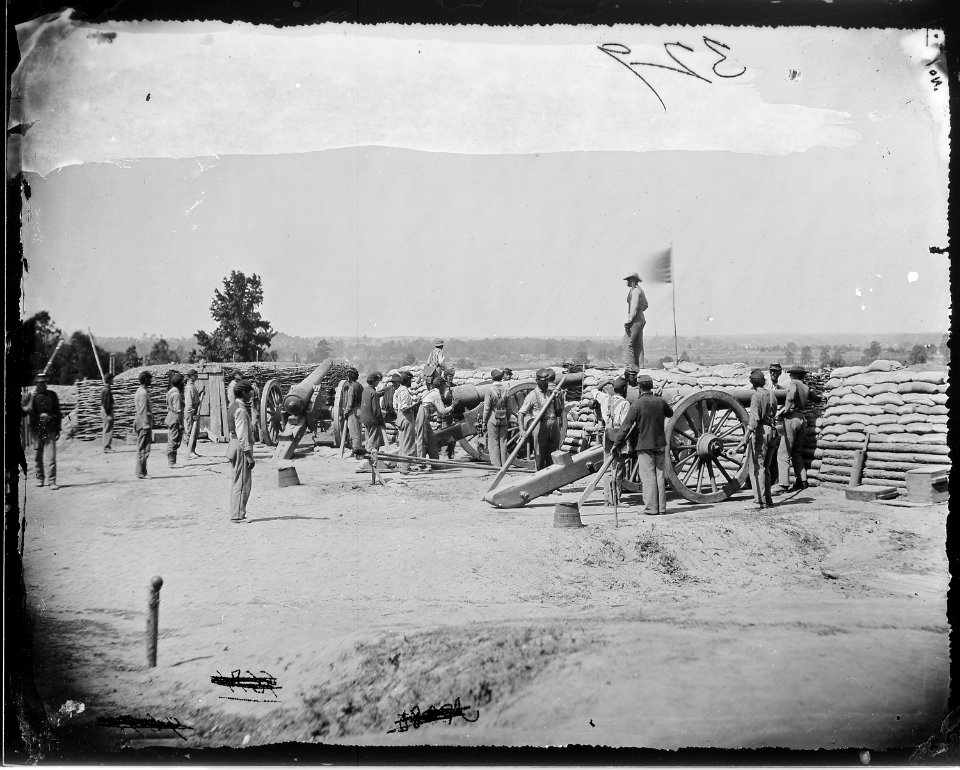 Battery on drill inside of Fort - NARA - 524748