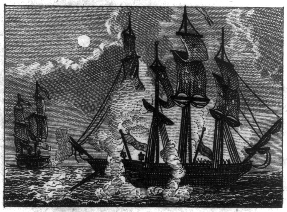 Battle between BONHOMME RICHARD and SERAPIS, Sept. 23, 1779 LCCN2004679624