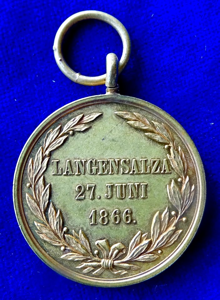 Battle of Langensalza (1866) Hanoverian Medal, reverse