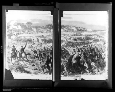 Battle of Malvern Hill, Virginia, July 1, 1862 - the Rebels repulsed by the Union artillery LCCN2003663005
