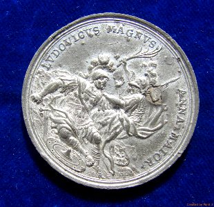 Battle of Ramillies & Seizure of 12 Flanders Towns in the War of the Spanish Succession. Medal 1706. Obverse photo