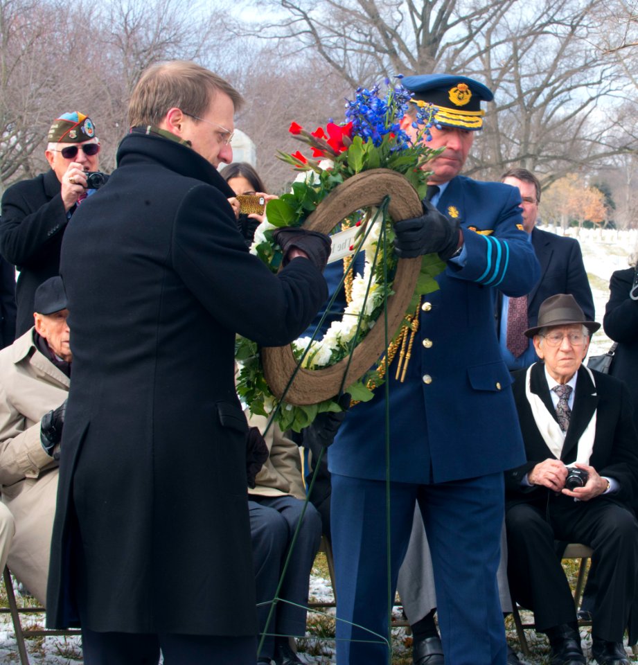 Battle of the Bulge Memorial Ceremony - Belgian wreath laying (16382090062)