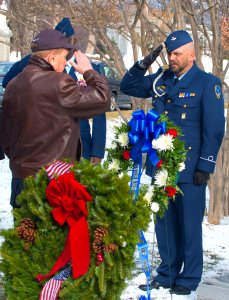 Battle of the Bulge Memorial Ceremony- wreath laying (16195594060)