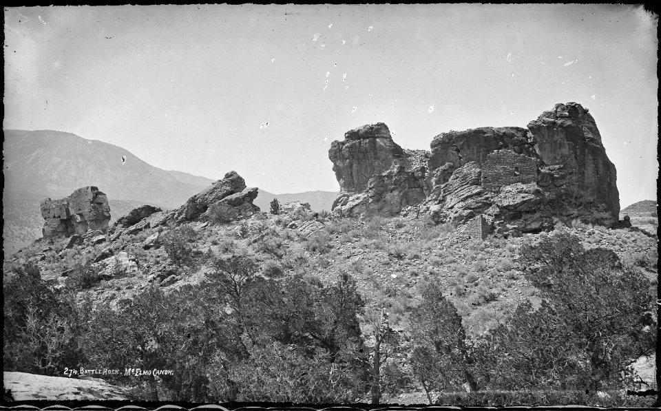 Battle Rock, McElmo Canyon. San Juan County, Utah - NARA - 517140
