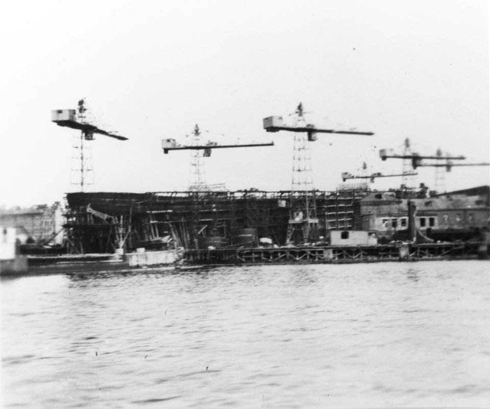 Battleship Sovietskii Soyuz building 1944 80-G-176365