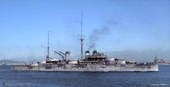 Battleship Jean Bart colorized