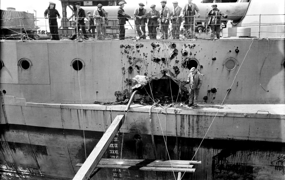 Battleship Warspite (1913) at Rosyth RMG N16494