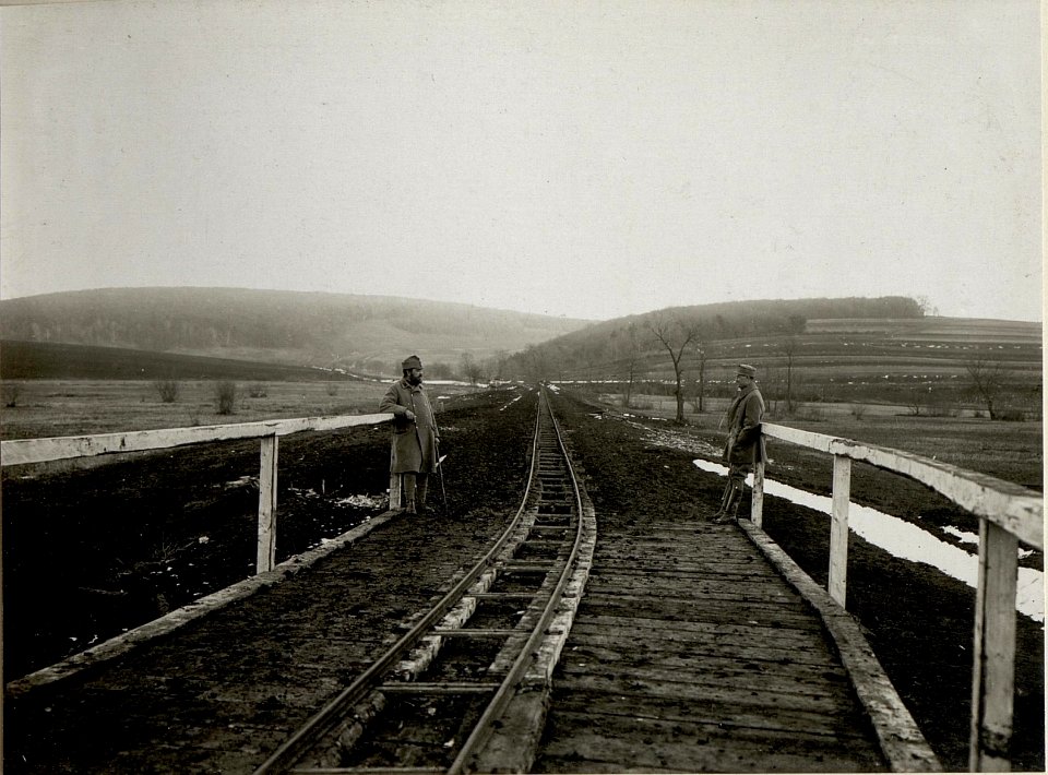 Bau der Feldbahn Pomorzany - Dunajow, 12.12.1916 (BildID 15542849)