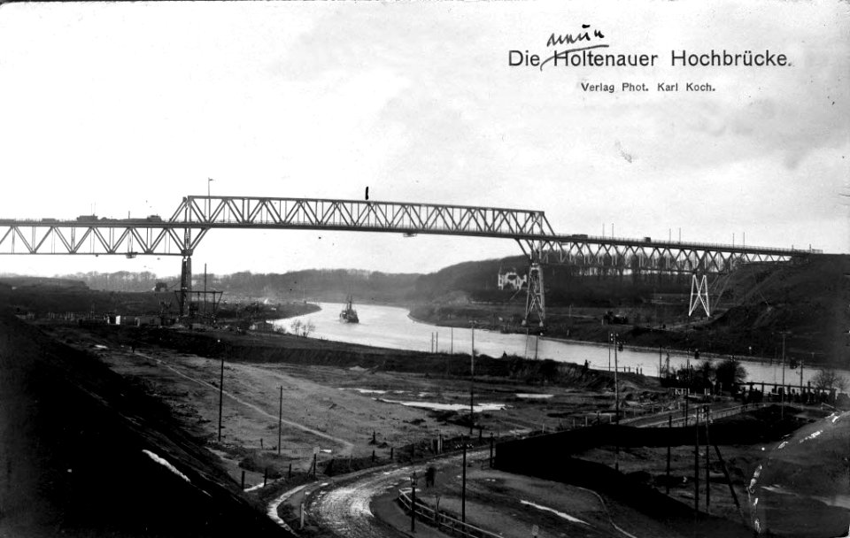 Bau der Prinz-Heinrich-Brücke bei Holtenau (Kiel 72.872)