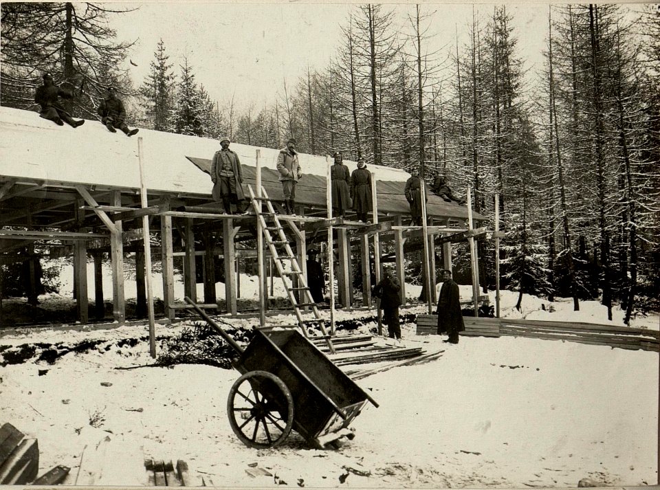Bau der Proviantmagazine auf dem Gailbergsattel. (BildID 15465481)