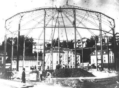 Bau des Bourbaki-Panorama in Luzern 1889