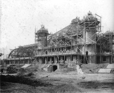 Bau Gesellschaftshaus Palmengarten Leipzig vor 1899