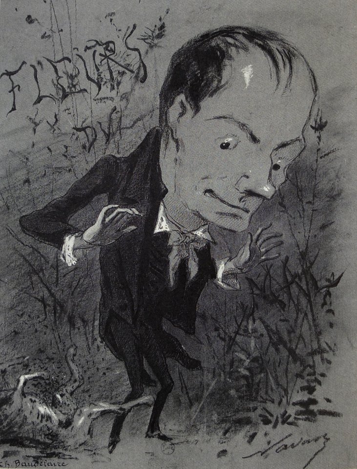 Baudelaire dessin par Nadar