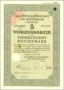 Baumwollspinnerei am Stadtbach 1933