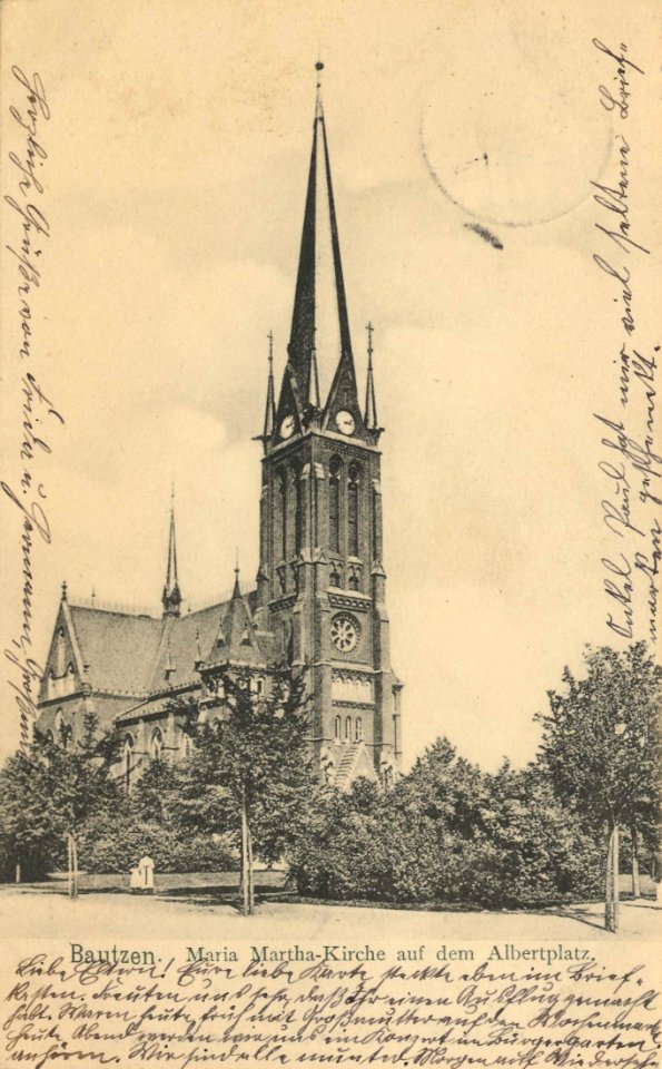 Bautzen, Sachsen - Maria-Martha-Kirche auf dem Albertplatz (Zeno Ansichtskarten)