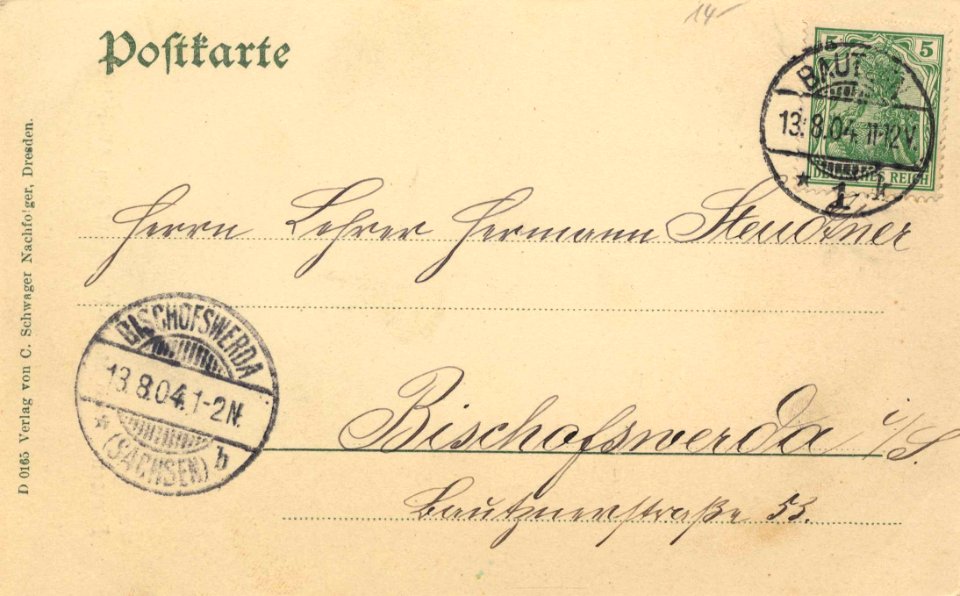 Bautzen, Sachsen - Maria-Martha-Kirche auf dem Albertplatz (back) (Zeno Ansichtskarten)