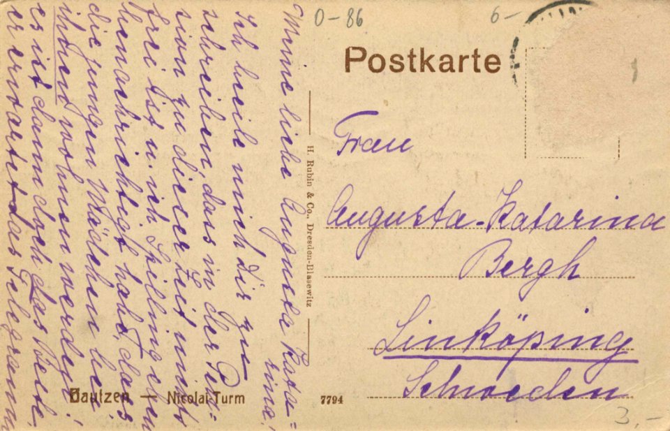 Bautzen, Sachsen - Nikolaiturm (back) (Zeno Ansichtskarten)