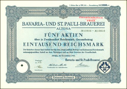 Bavaria- und St. Pauli-Brauerei 1931