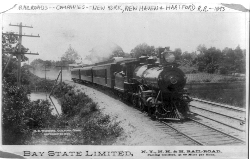 Bay State Limited, N.Y., N.H. & H. Railroad passing Guilford, Conn. at 60 miles per hour LCCN2002718633