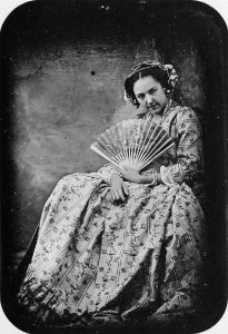 Bayard, Hippolyte - Dame mit Fächer (Zeno Fotografie)