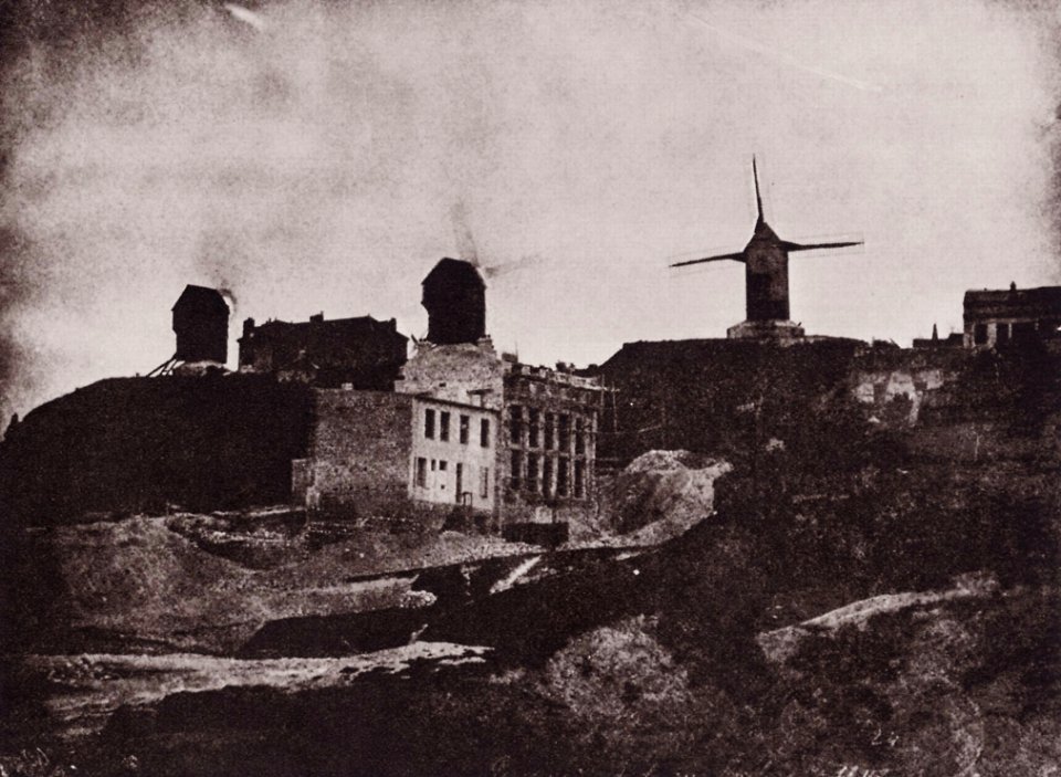 Bayard, Hippolyte - Rue Tholozé mit den drei Windmühlen von Montmartre (Zeno Fotografie)