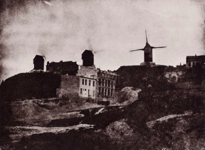 Bayard, Hippolyte - Rue Tholozé mit den drei Windmühlen von Montmartre (Zeno Fotografie)