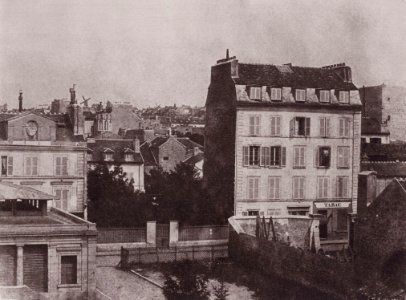 Bayard, Hippolyte - Die Rue Boursault; im Hintergrund die Windmühlen von Montmartre (Zeno Fotografie)